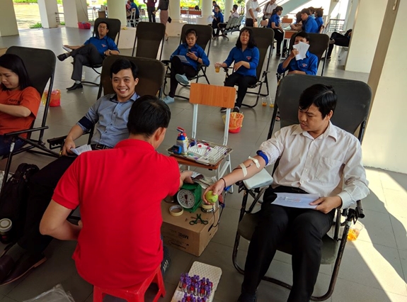 Hiến máu tình nguyện tại Đồng Tháp.